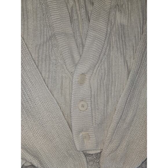 Vintage Cacharel V Neck Button Front Chunky Knit Sweater Women's XL - Picture 6 of 10